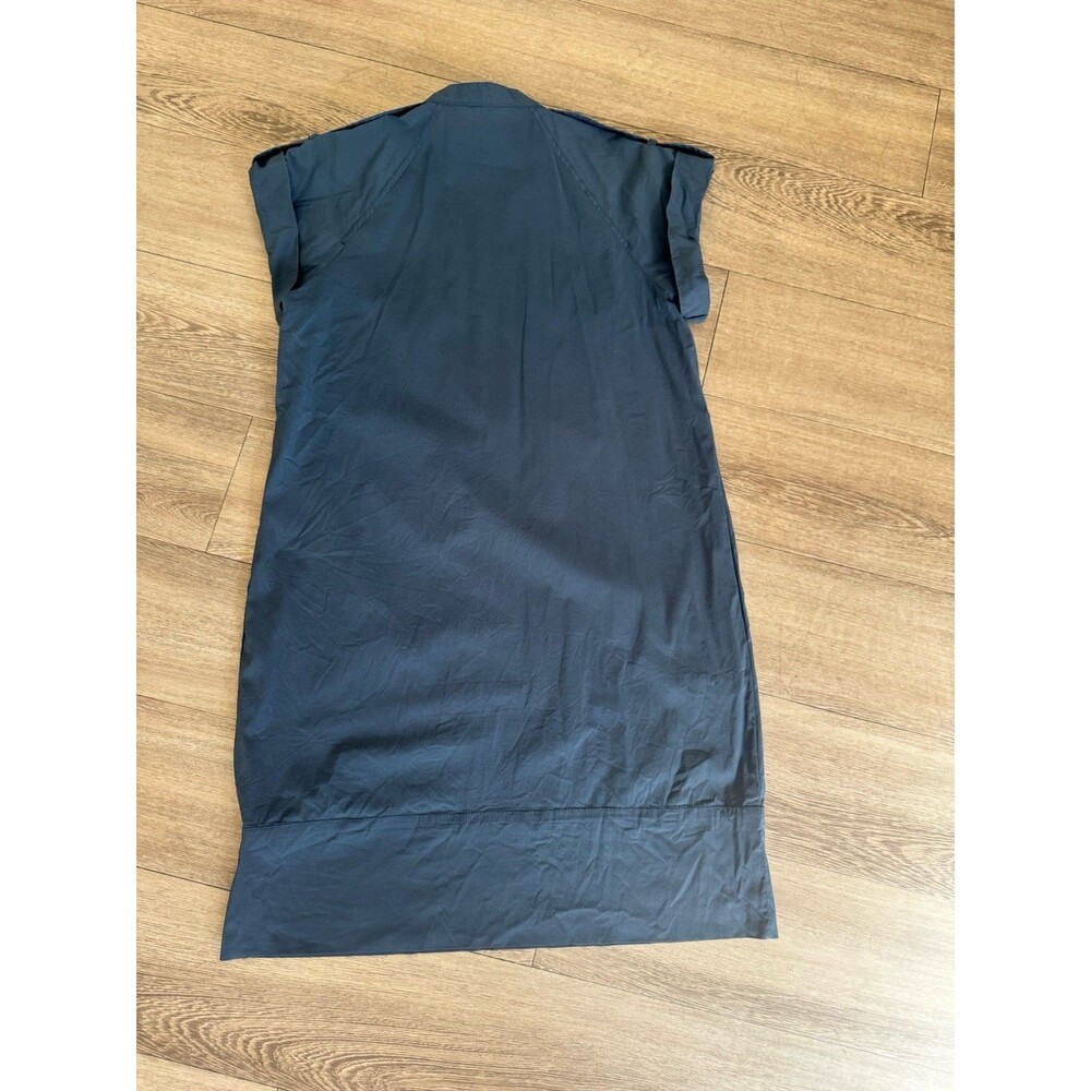 Kenneth Cole Navy Cotton Blend Short Sleeve Office Half Zip Career Dress Size S - Picture 8 of 13